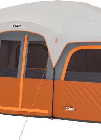 CORE Tent for Family Camping | 10 Person / 11 Person / 12 Person Large Multi Room Cabin Tents for Car Camping & Outdoor Adventures